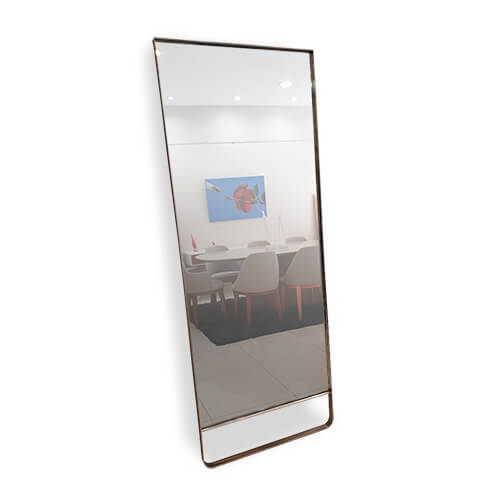 Espejo rectangular con marco de acero 210 x 80 cm