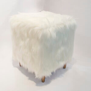 Banqueta Puff peludo Nordic