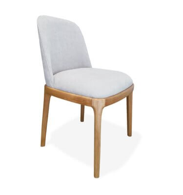 Silla Grace en tela Vento gris plata