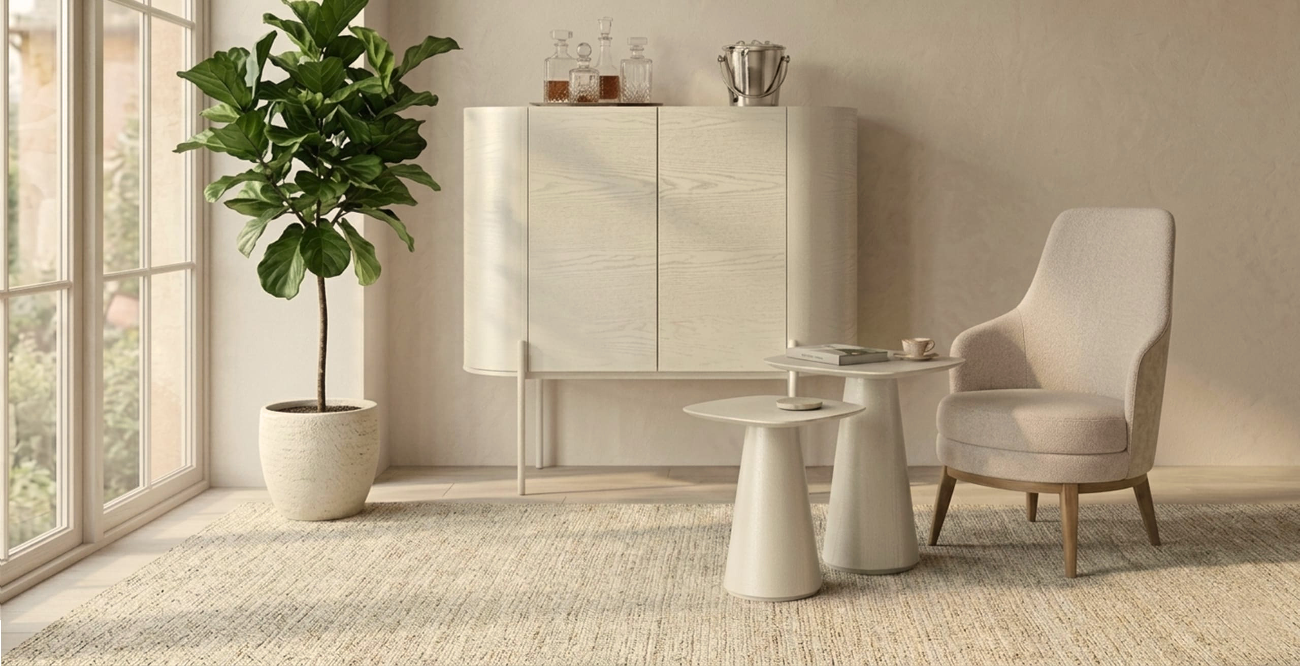 Mesa de comedor Oval tapa color seppia